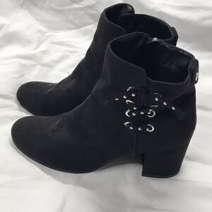 Circus Sam Edelman Women Chunky Heel Ankle Boot Bootie Black 6.5 Y2k Grunge Goth